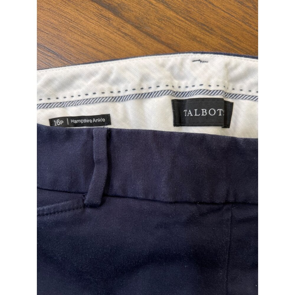 Talbots Hampshire ankle pants size 16P Navy - Picture 4 of 5